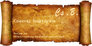 Cserny Boglárka névjegykártya