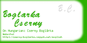 boglarka cserny business card