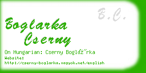 boglarka cserny business card